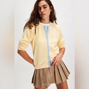 NWT FREE PEOPLE JUNIOR SOLID SWEATSHIRT CARDI